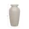 10.5&#x22; White &#x26; Gray Round Art Glass Vase